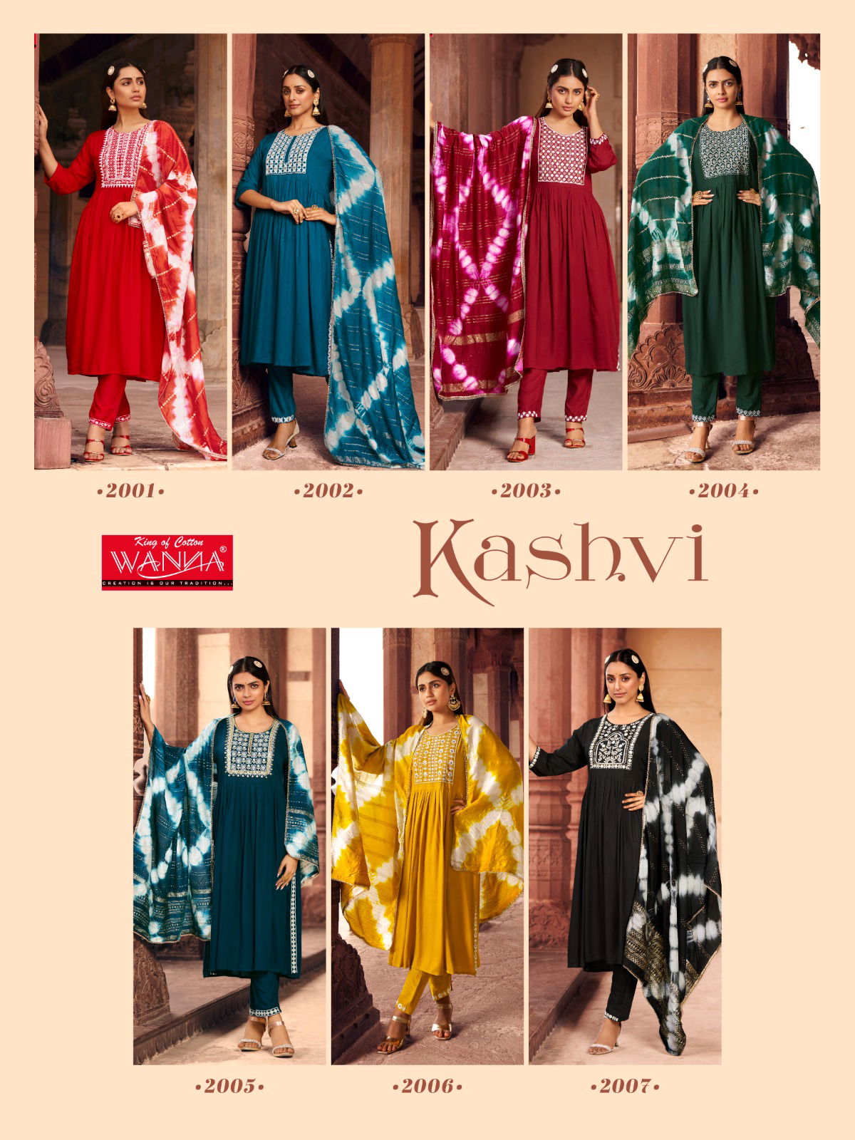 Kashvi By Wanna Naira Cut Readymade Suits Catalog
